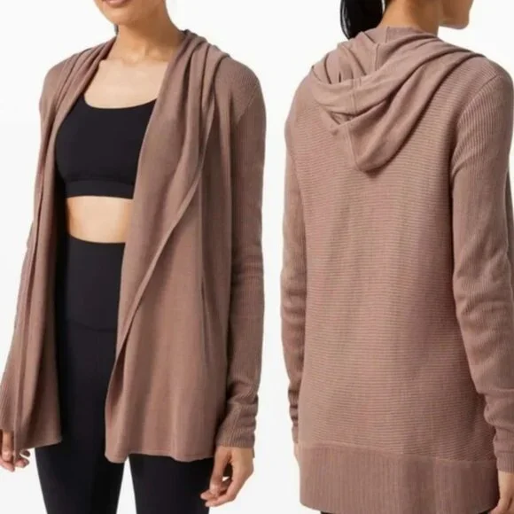 Lululemon Sundown Hoodie Brown Sweater Cardigan Sz 8 - Picture 1 of 5
